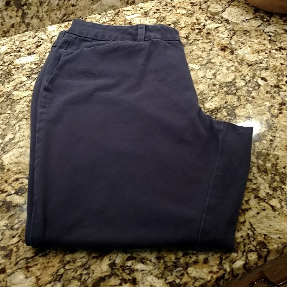 Navy blue ankle pants